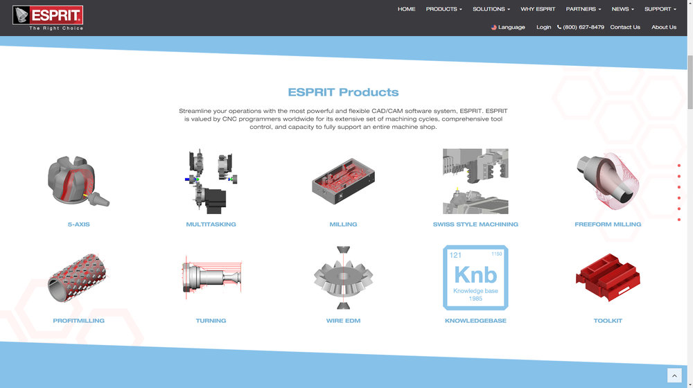 ESPRIT CAD/CAMソフトウェア、新たに革新的ウェブサイトの公開でブランディングを強化